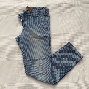 Pilcro railroad print denim